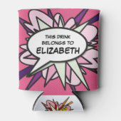 ピモダンッおもしろいクパーソナライズされたスピーチ 缶クーラー (正面)