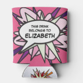 ピモダンッおもしろいクパーソナライズされたスピーチ 缶クーラー (裏面)