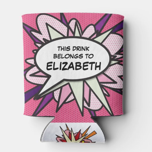 ピモダンッおもしろいクパーソナライズされたスピーチ 缶クーラー (裏面)