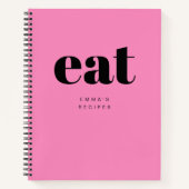 ピモダンッはっきりしたクレトロパーソナライズされたレシピ ノートブック (正面)