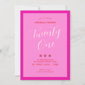 ピモダンッはっきりしたク21歳 招待状 (正面)