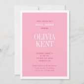 ピモダンッはっきりしたク・マゼンダ結婚ーブライダルシャワー 招待状 (正面)