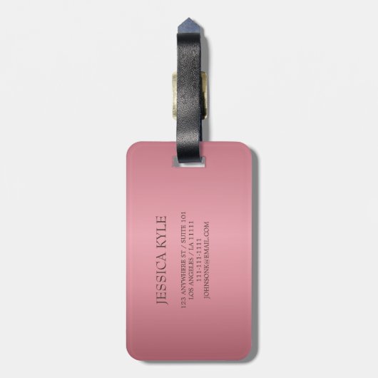 ピモダンッエレガントクグリッターモノグラムの名 ラゲッジタグ (裏面縦)