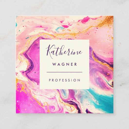 ピモダンッエレガントクスワールプロフェッショナル スクエア名刺 (正面)