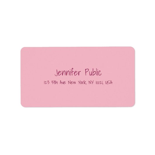 ピモダンッエレガントクテンプレートハンドスクリプトシンプル ラベル (正面)