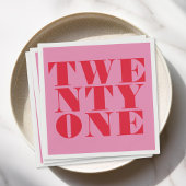 ピモダンッエレガントクレッドはっきりした21歳 スタンダードカクテルナプキン