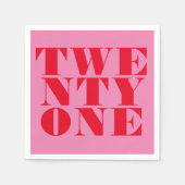 ピモダンッエレガントクレッドはっきりした21歳 スタンダードカクテルナプキン (正面)