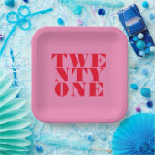 ピモダンッエレガントクレッドはっきりした21歳 ペーパープレート (パーティー)