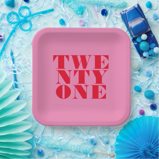 ピモダンッエレガントクレッドはっきりした21歳 ペーパープレート (パーティー)