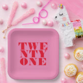 ピモダンッエレガントクレッドはっきりした21歳 ペーパープレート (パーティー)