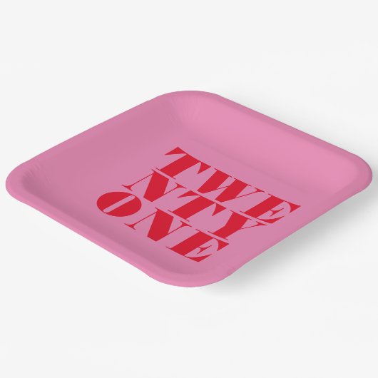 ピモダンッエレガントクレッドはっきりした21歳 ペーパープレート (傾斜あり)