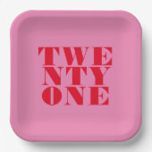 ピモダンッエレガントクレッドはっきりした21歳 ペーパープレート (正面)