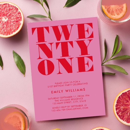 ピモダンッエレガントクレッドはっきりした21歳 招待状