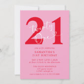 ピモダンッエレガントクレッド21歳の誕生日パーティー 招待状 (正面)
