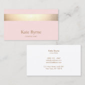 ピモダンッエレガントク金ゴールドストライプ 名刺 (正面/裏面)