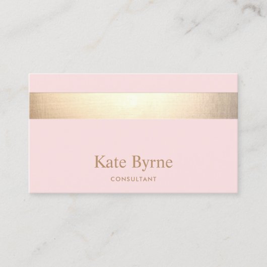 ピモダンッエレガントク金ゴールドストライプ 名刺 (正面)