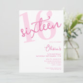 ピモダンッエレガントク16誕生日 招待状 (スタンド正面)