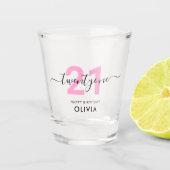 ピモダンッエレガントク21歳の誕生日 ショットグラス (正面)