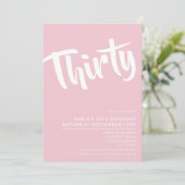 ピモダンッエレガントク30歳の誕生日招待状 招待状 (スタンド正面)