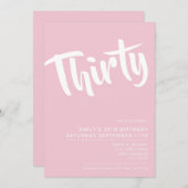 ピモダンッエレガントク30歳の誕生日招待状 招待状 (正面/裏面)