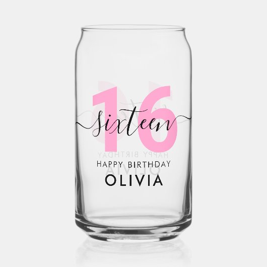 ピモダンッエレガントク30th誕生日 ガラス缶 (正面)