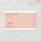 ピモダンッエレガントク・金ゴールドプロフェッショナルかわいらし 名刺 (裏面)