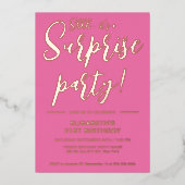 ピモダンッエレガントク&金ゴールド21stサプライズ誕生日 箔招待状 (正面)