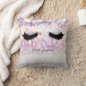 ピモダンッカッコいいク銀グリッター《写真》ぼけ味ラフェイクッシュ クッション (ブランケット)