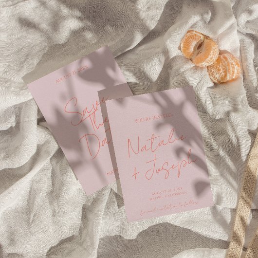 ピモダンッカラフルクお洒落パステルおもしろい結婚ズ セーブザデート