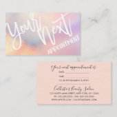 ピモダンッガーリークピーチ虹色タイポグラフィ 予約カード (正面/裏面)