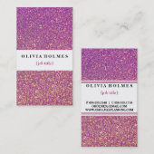 ピモダンッガーリーク紫グリッターイベントプランナー 名刺 (正面/裏面)
