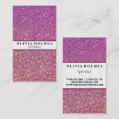 ピモダンッガーリーク紫グリッターイベントプランナー 名刺 (正面/裏面)