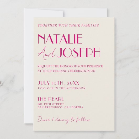 ピモダンックお洒落フランスのレトロ写真結婚の 招待状 (正面)