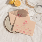 ピモダンックお洒落レトロファンキーおもしろい結婚の 出欠カード