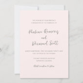 ピモダンックシンプル結婚 招待状 (正面)