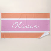 ピモダンッスタイリッシュクストライプビーチタオル ビーチタオル (正面)