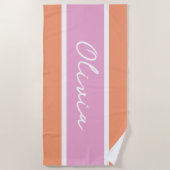 ピモダンッスタイリッシュクストライプビーチタオル ビーチタオル (正面)