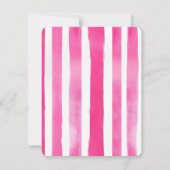 ピモダンッストライプのクモノグラムのイニシャルと名前 ノートカード (裏面)