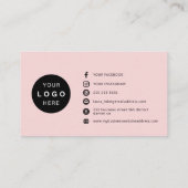 ピモダンッフェミニンクカスタム写真ロゴ美しい 名刺 (裏面)