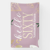 ピモダンッミニマルクシンプルエレガント60歳の誕生日 横断幕 (縦)