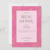 ピモダンッミニマルク&金ゴールドグリッターブライダルシャワー 招待状 (正面)