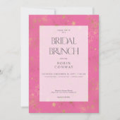 ピモダンッミニマルク&金ゴールドグリッターブライダルブランチ 招待状 (正面)