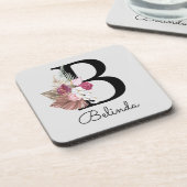 ピモダンッモノグラムのクボホイニシャルB コースター (左側)