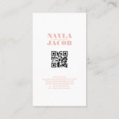 ピモダンッ市松模様にク型QRコード 名刺 (裏面)