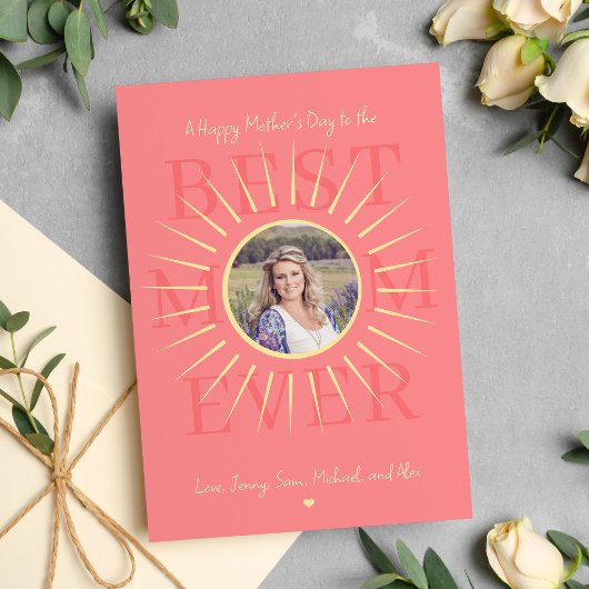 ピモダンッ最高のクの母の日のピンクのカード