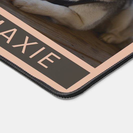 ピモダンッ最高のク犬の母の過去3写真コラージュ デスクマット (コーナー)