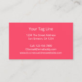 ピモダンパーソナライズされたッはっきりしたク調モノグラムの音 名刺 (裏面)