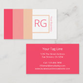 ピモダンパーソナライズされたッはっきりしたク調モノグラムの音 名刺 (正面/裏面)