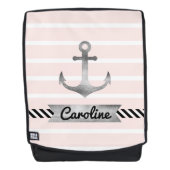 ピモダンンクストライプいかりカスタム バックパック (正面)