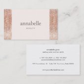 ピモダンンクフェイクバラ金ゴールドシークイン美しいサロン 名刺 (正面/裏面)